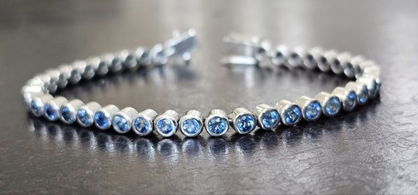 Blue Sapphires Gold Bracelet