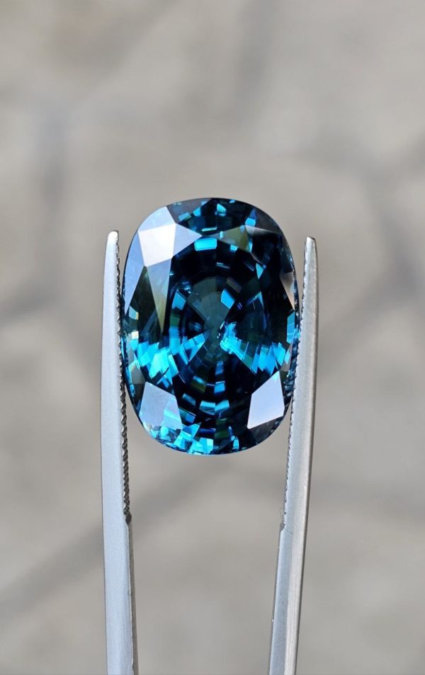 63cts Deep Blue Zircon