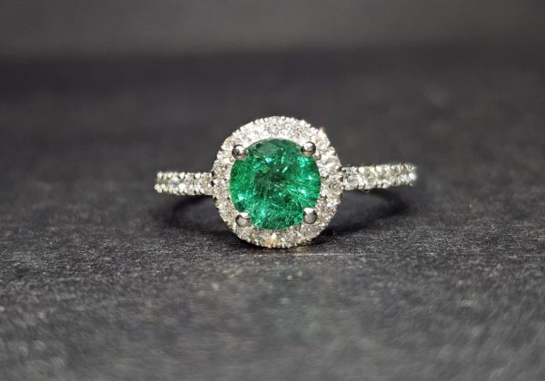 Emerald and Diamonds Gold Ring