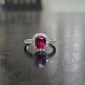 Ruby and Diamonds Gold Ring