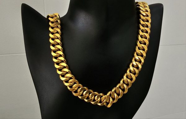 24k Gold Cube Chain